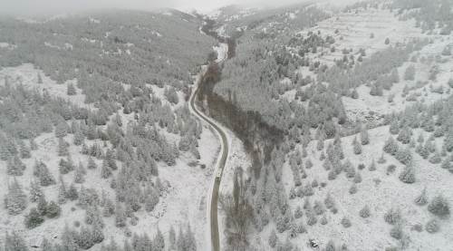 Eskişehir’de kartpostallık kar manzaraları