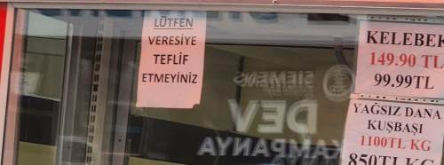 Eskişehir'de kasaplardan dikkat çeken "veresiye" uyarısı
