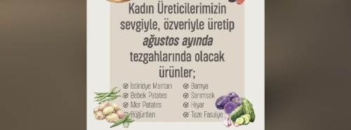 Eskişehir'de Kkadın üreticilerin ağustos ayında tezgâhları belli oldu