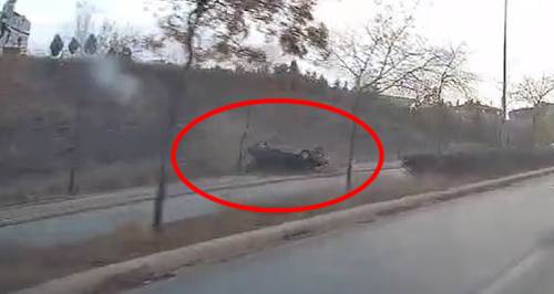 Eskişehir'de korkunç kaza saniye saniye görüntülendi! 