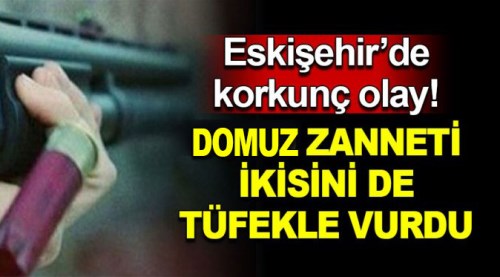 Eskişehir'de korkunç olay! Domuz zannetti...