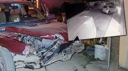 Eskişehir'de kötü biten gece: Trafik kazası görüntüleri kamerada!