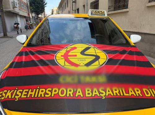 Eskişehir’de maç öncesi taksicilerden anlamlı destek