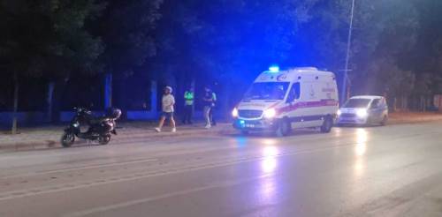 Eskişehir'de motosiklet sürücüsünün zor anları: Kaza yaptı!