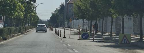 Eskişehir'de o bulvarda yol çalışması! Trafik tek şeride düştü