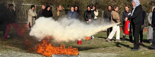 Eskişehir’de öğrenci yurdu personeline yangın tatbikatı