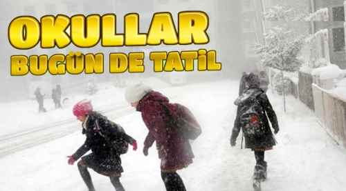 Eskişehir'de okullar bugün de tatil