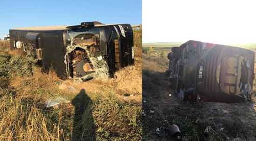 Eskişehir'de otobüs kazası: 13 yaralı