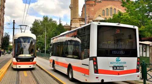 Eskişehir'de otobüs ve tramvaylar artık...