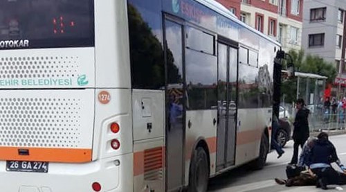 Eskişehir'de otobüs yaşlı kadına çarptı