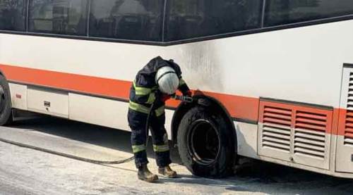 Eskişehir'de otobüste yangın