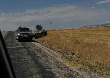 Eskişehir’de otomobil takla attı! Sürücü kazayı yara almadan atlattı