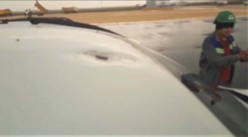 Eskişehir'de otomobile yıldırım düştü!