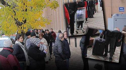 Eskişehir'de para kuyruğu! Bavul, torba ne varsa getirdiler