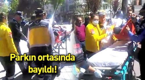 Eskişehir'de parkın ortasında bayıldı!