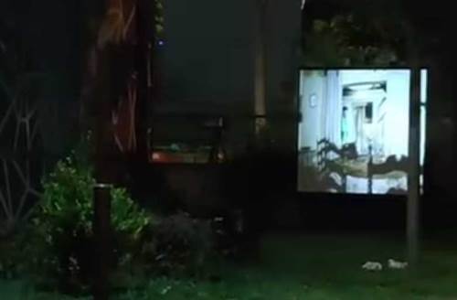 Eskişehir’de parkta projeksiyon keyfi
