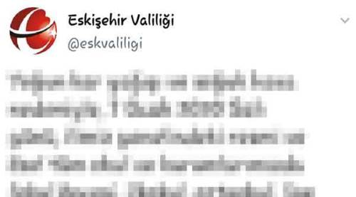 Eskişehir’de sahte hesaptan kar tatili mesajı atıldı