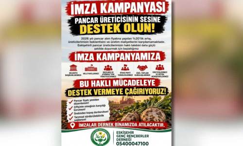 Eskişehir’de şeker pancarı için imza seferberliği: En az 4 bin 500 TL olmalı!