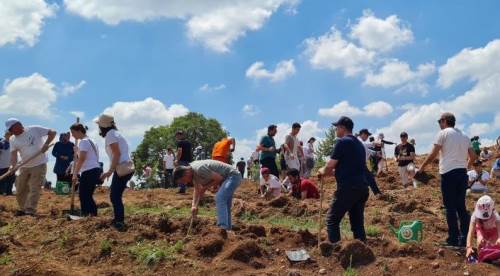 Eskişehir'de Sıfır Atık Ormanı yeni dikilen fidanlar ile büyüyor