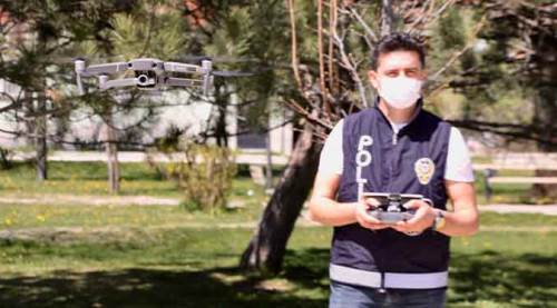 Eskişehir'de sokağa çıkma yasağına 'drone'lu denetim!