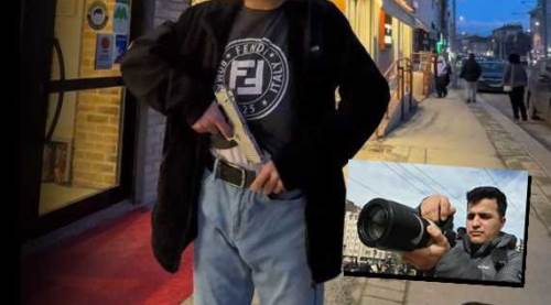 Eskişehir'de sokak fotoğrafçısına silah şoku: O anları binlerce kişi izledi