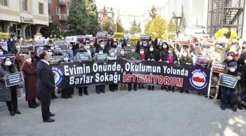 Eskişehir'de sosyal mesafesiz eylem