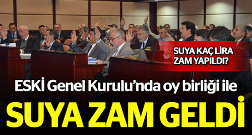 Eskişehir'de suya zam geldi