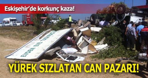Eskişehir'de takla atan otomobilde can verdi