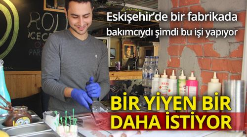 Eskişehir'de Tayland usulü 'tava dondurma'
