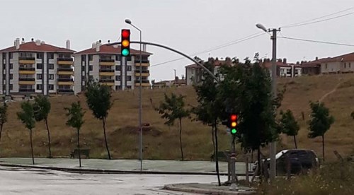 Eskişehir'de trafik ışıkları sosyal medyayı salladı