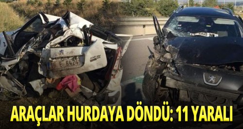Eskişehir'de trafik kazası: 11 yaralı