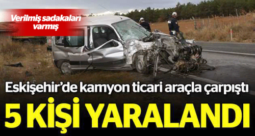 Eskişehir'de trafik kazasında 5 kişi yaralandı