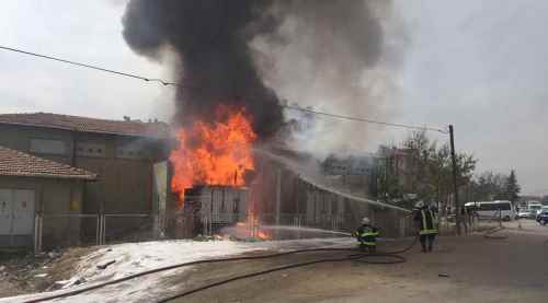 Eskişehir’de trafo alev alev yandı