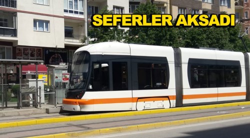 Eskişehir'de tramvay raylarında arıza