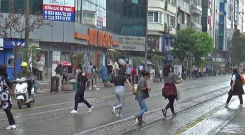 Eskişehir'de yağmur maratonu