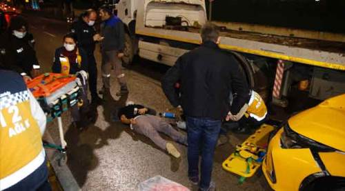 Eskişehir'de yol kenarında can pazarı: Kontrolden çıkan taksi...