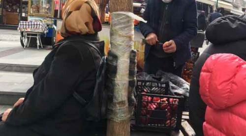Eskişehir'de yorgun vatandaştan ilginç çözüm