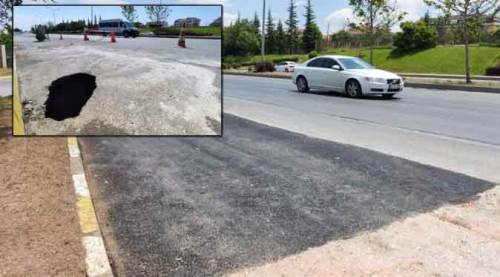 Eskişehir'deki "esrarengiz çukur" kapatıldı