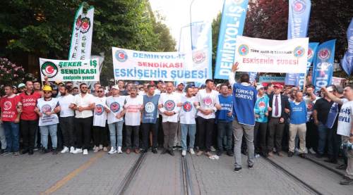 Eskişehir’deki binlerce işçi AK Parti binasına yürümek istedi ama...