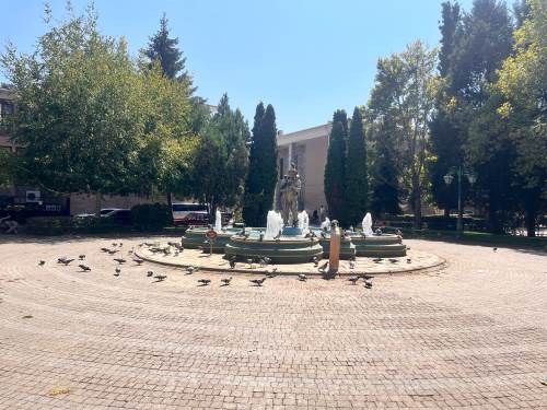 Eskişehir'deki süs havuzları kuşların uğrak noktası oldu