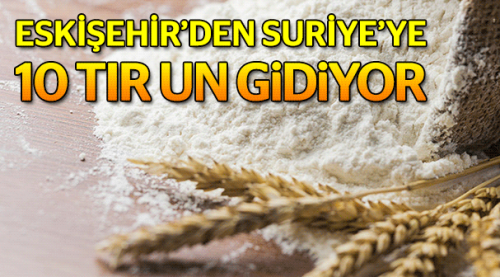 Eskişehir'den Suriye'ye 10 tır un yardımı