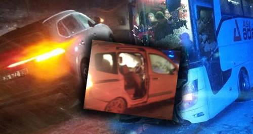 Eskişehir'e kar yağdı, olan oldu: 3 araç birbiriyle çarpıştı