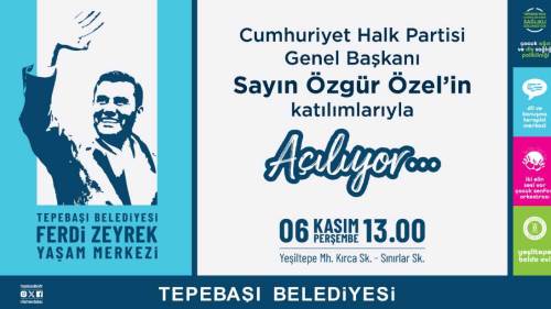 Eskişehir’e yeni yaşam merkezi! Özgür Özel vatandaşlarla buluşacak