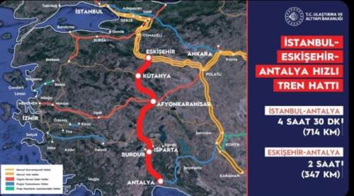 Eskişehir'e YHT müjdesi: Antalya - Eskişehir 2 saate düşecek!