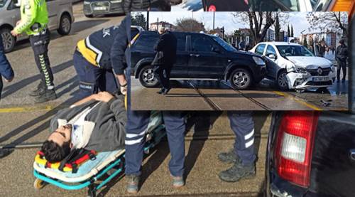 Eskişehir Halk Kütüphanesi önünde kaza: Hastanelik oldular!