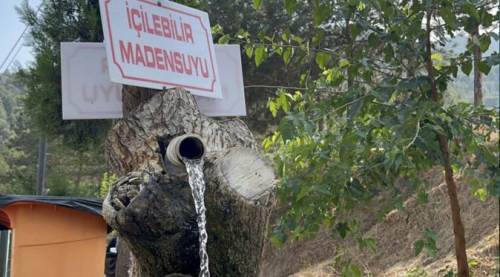 Eskişehir'in bu ilçesinde çeşmeden maden suyu akıyor