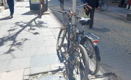 Eskişehir'in direkleri bisiklet esiri oldu!