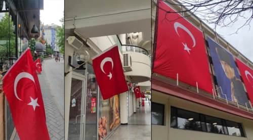 Eskişehir'in dört bir yanı kırmızı beyaz!