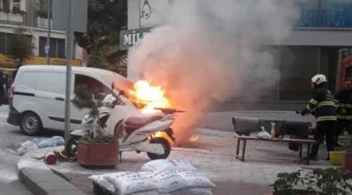 Eskişehir’in göbeğinde alev alev yandı!