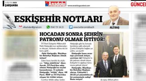 Eskişehir'in patronu olmak istiyor!